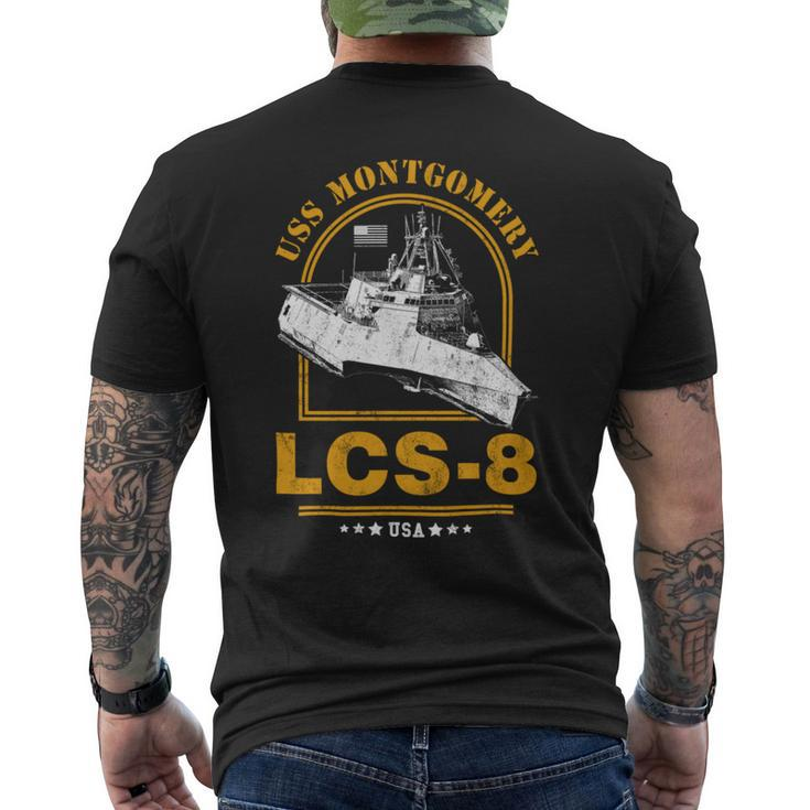 Lcs-8 Uss Montgomery Mens Back Print T-shirt