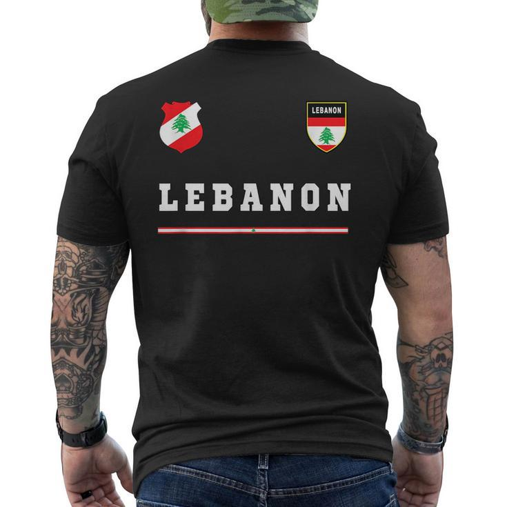 Lebanon SportSoccer Jersey Flag Football Beirut  Mens Back Print T-shirt