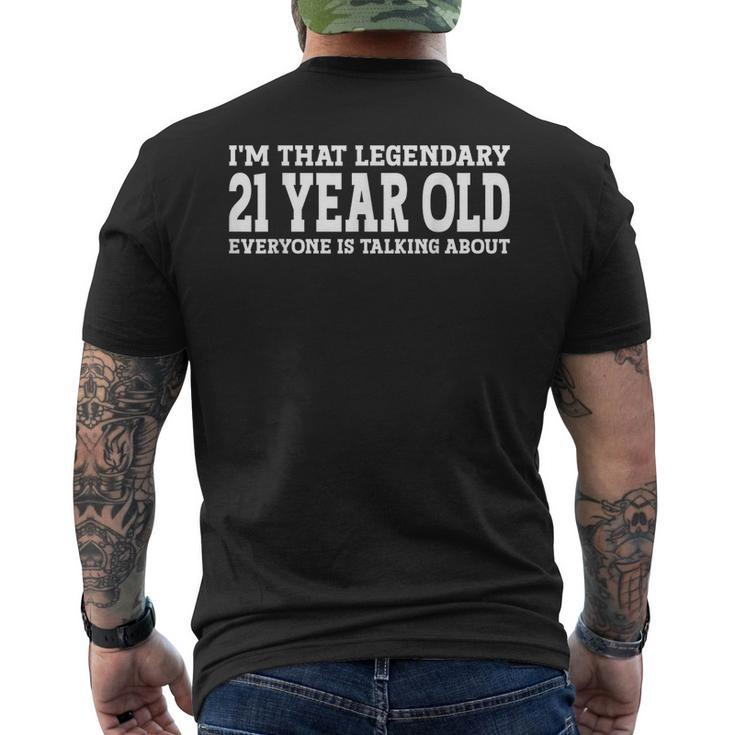Legend Birthday 21 Year Old Funny 21St Birthday  Mens Back Print T-shirt