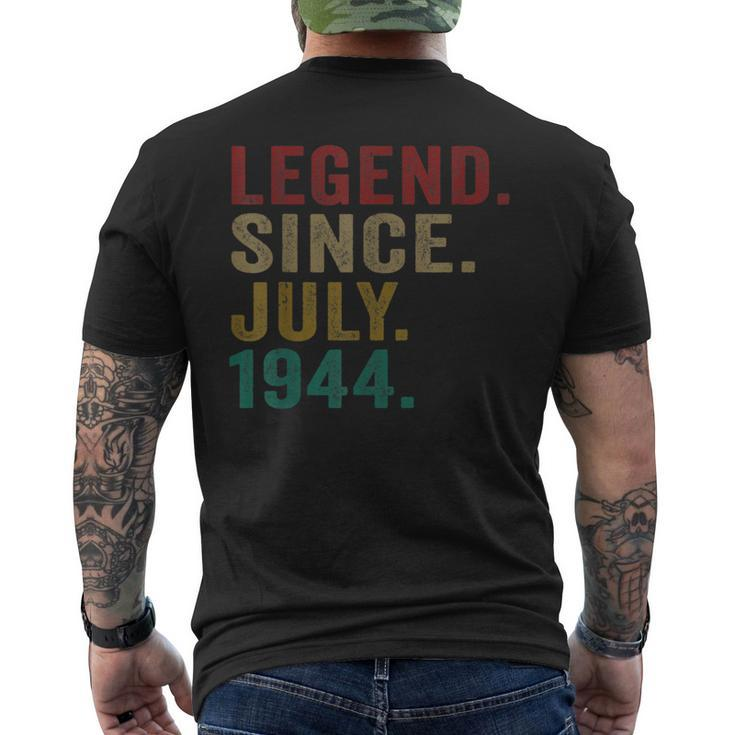 Legend Since July 1944 76Th Birthday Gifts 76 Years Old Mens Back Print T-shirt