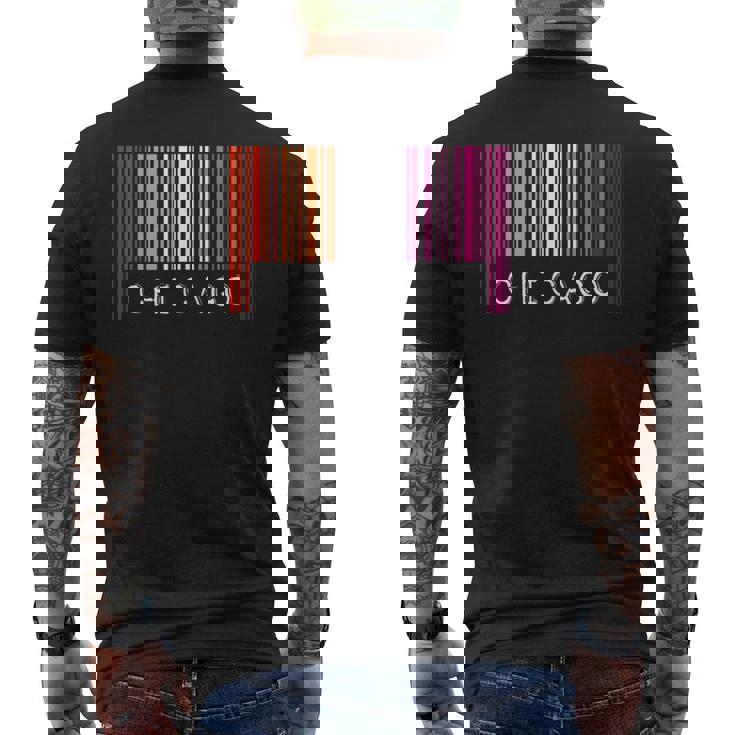 Lesbian Gay Barcode Pride Chicago Illinois Queer Aesthetic Mens Back Print T-shirt Lesbian Gay Barcode Pride Chicago Illinois Queer Aesthetic Mens Back Print T-shirt