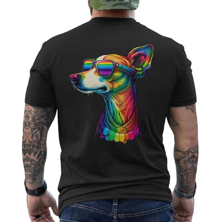 Lesbian Lgbt Gay Pride Italian Greyhound Dog  Mens Back Print T-shirt