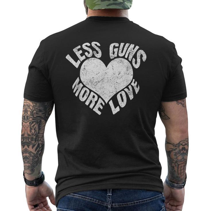 Less Guns More Love Hippie  For Hippies  Mens Back Print T-shirt