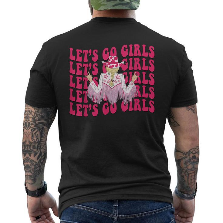 Lets Go Girls Rodeo Western Country Cowgirl Bachelorette Rodeo Funny Gifts Mens Back Print T-shirt