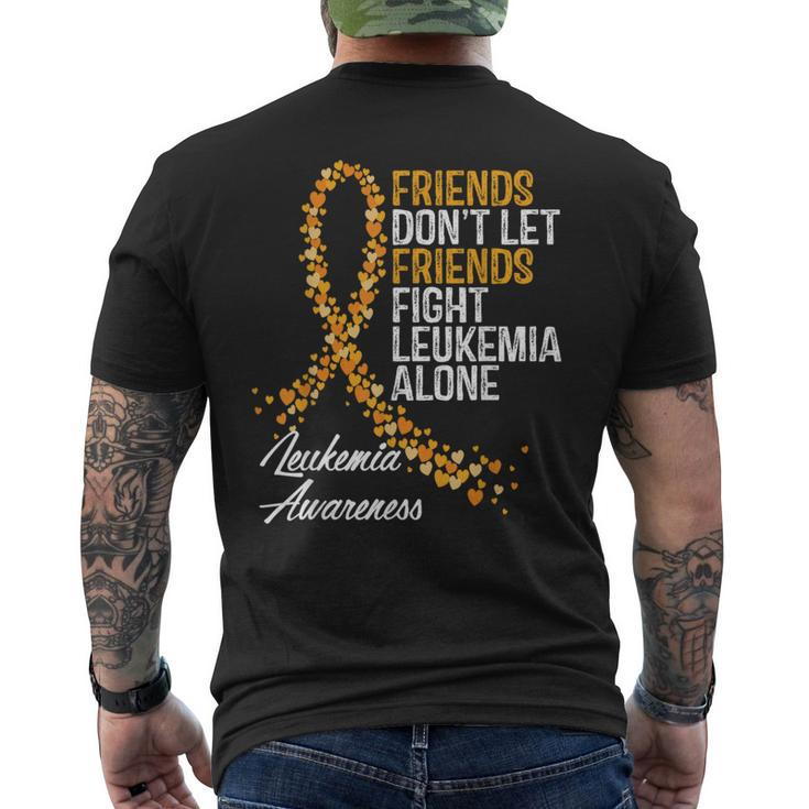 Leukemia Awareness Friends Support Blood Cancer Men's T-shirt Back Print