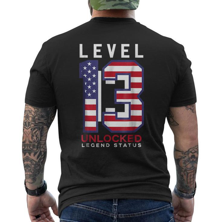 Level 13 Unlocked 13 Year Old Video Gamer & Gaming Mens Back Print T-shirt