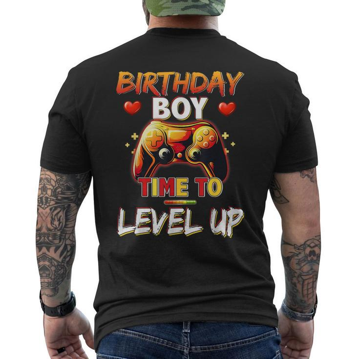 Level Up Birthday Boy Video Game Men's T-shirt Back Print