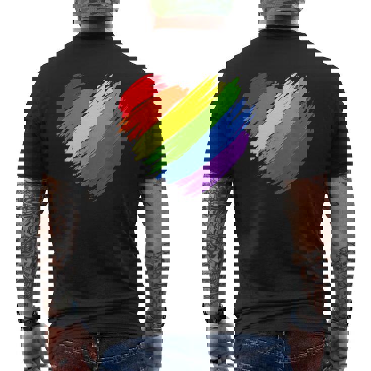 Lgbt Gay Pride Flag Gay Pride 2023Heart Lgbt Mens Back Print T-shirt
