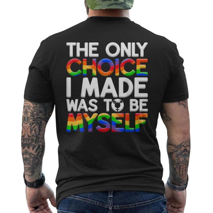Lgbt Pride Equality Pride Lgbtq Non Binary Men's T-shirt Back Print