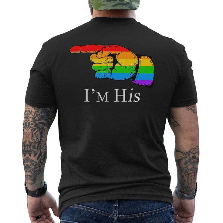 Lgbt Pride Matching Couple Gay Lesbian Transgender Queer  Mens Back Print T-shirt