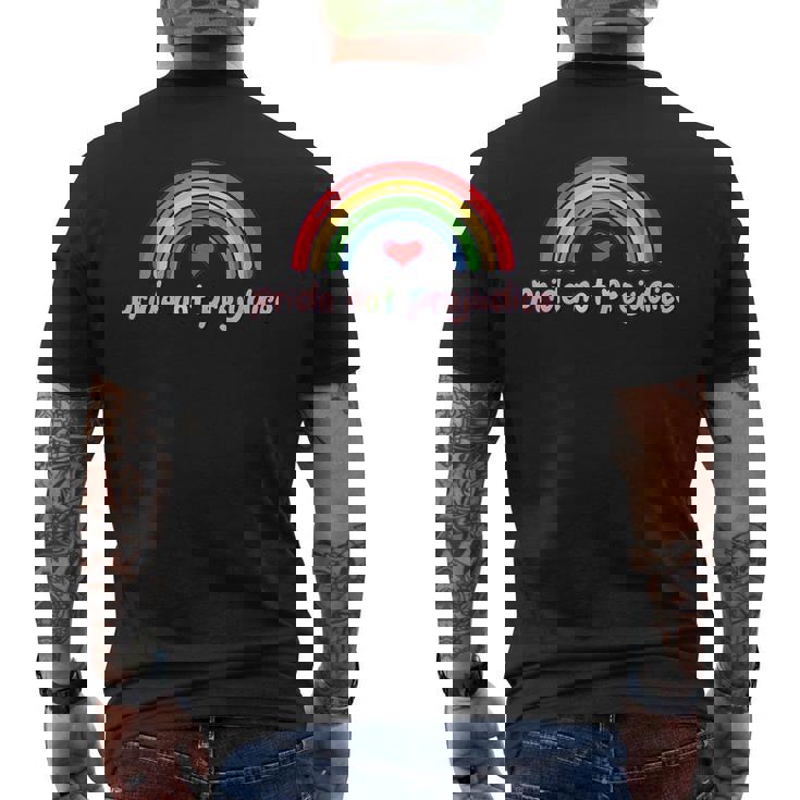 Lgbt Pride Pride Not Prejudice  Mens Back Print T-shirt