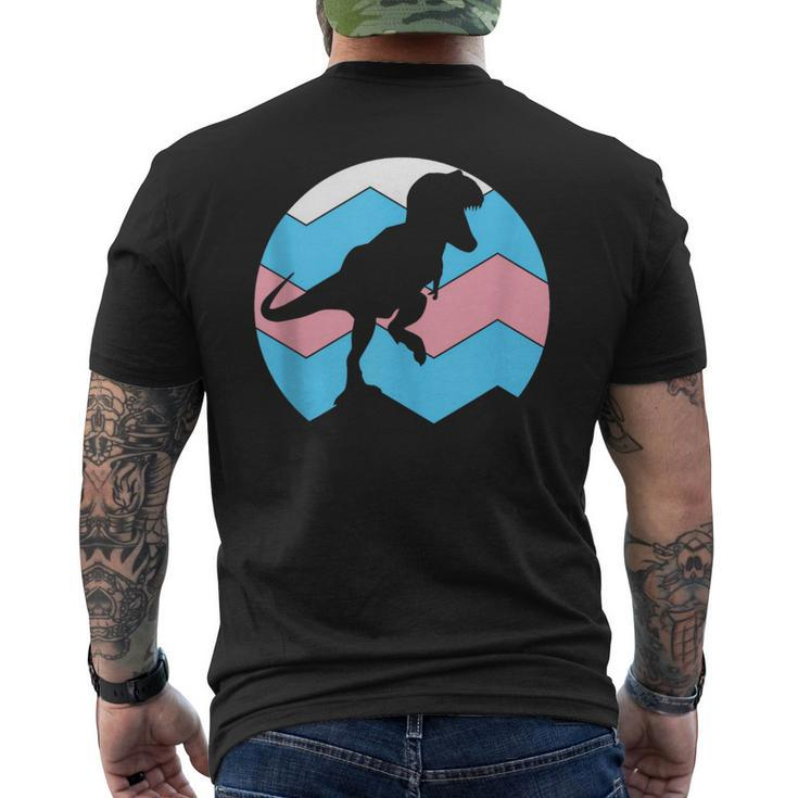 Lgbt Trans Flag Mtf Ftm Funny Dinosaur Transgender Gay Pride  Mens Back Print T-shirt