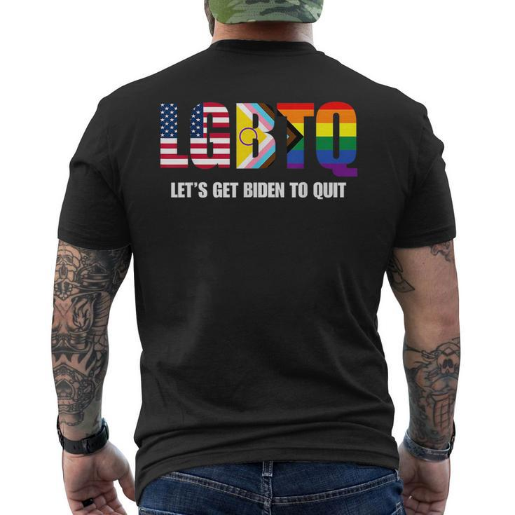 Lgbtq Lets Get Biden To Quite Funny Gay Pride  Mens Back Print T-shirt