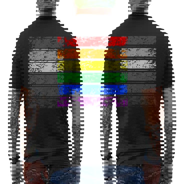 Lgtb Pride Flag Men's Back Print T-shirt