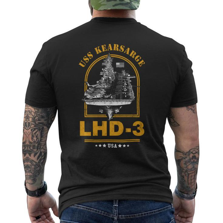 Lhd-3 Uss Kearsarge Mens Back Print T-shirt