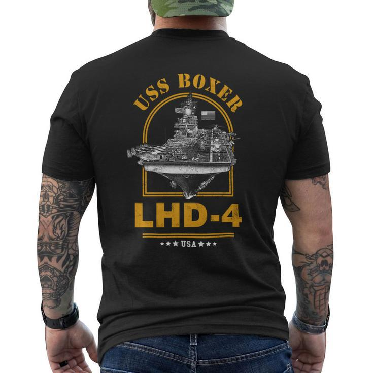 Lhd-4 Uss Boxer Mens Back Print T-shirt