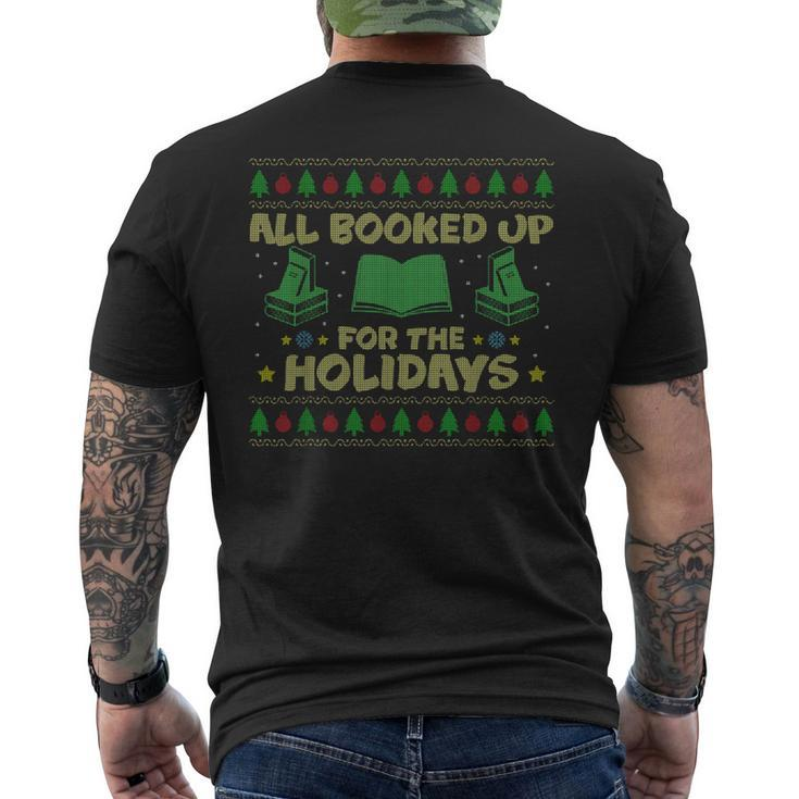 Librarian Ugly Christmas Sweater Men's T-shirt Back Print