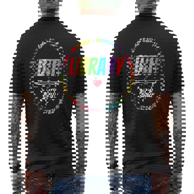 Library Squad Funny School Librarian Life Book Nerd Crew Mens Back Print T-shirt