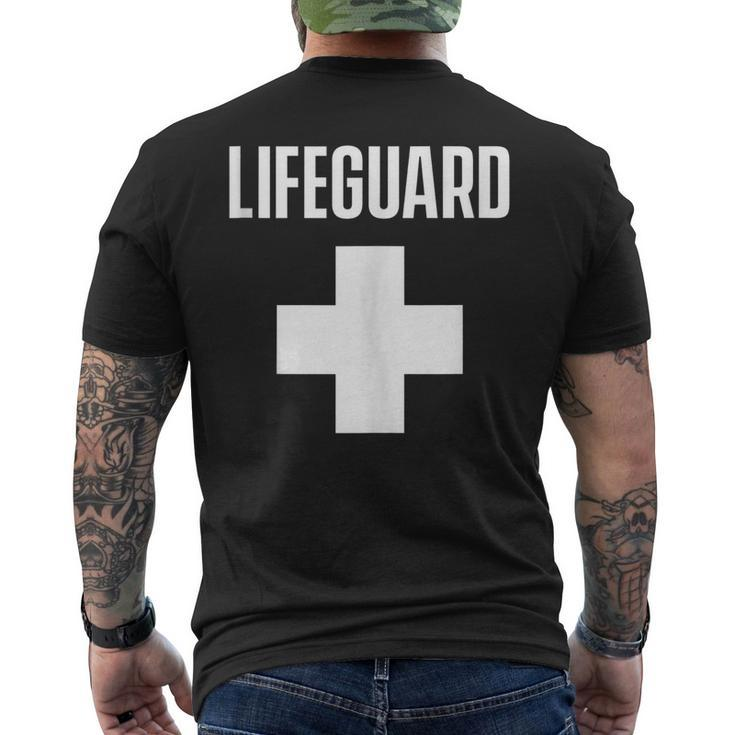 Lifeguard Sayings Life Guard Job  Mens Back Print T-shirt