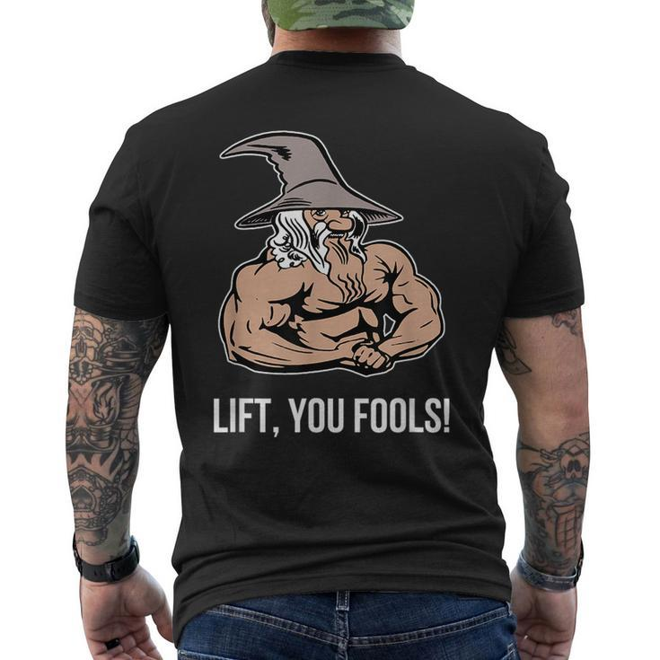 Lift You Fools Gym Fitness Men's T-shirt Back Print