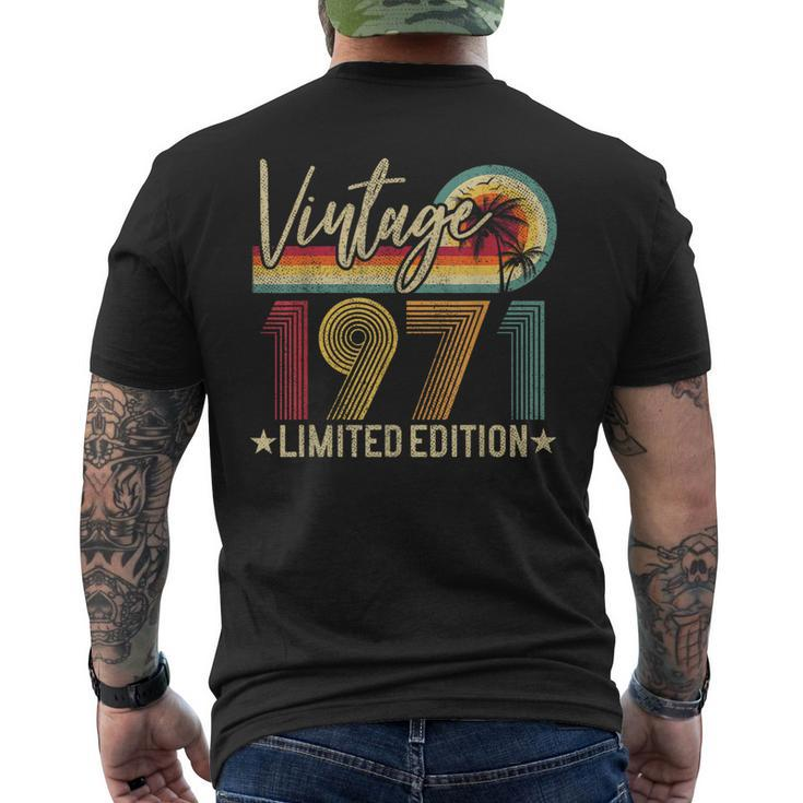 Limited Edition 1971 51St Birthday 51 Years Old Vintage Men's T-shirt Back Print