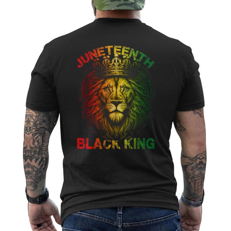 Lion Junenth Black King Melanin Father Dad Men Son Boys  Mens Back Print T-shirt