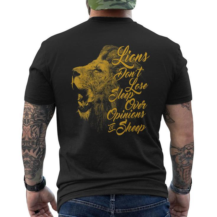 Lions Dont Lose Sleep Over The Opinions Of Sheep Men's Back Print T-shirt