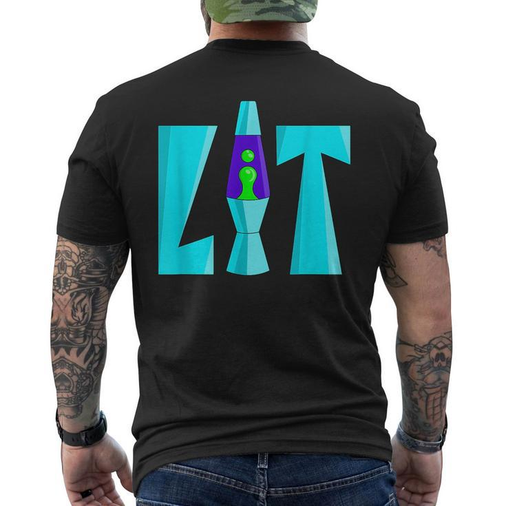 Lit Lava Lamp Drippy Retro 80S 90S Graffiti  Mens Back Print T-shirt