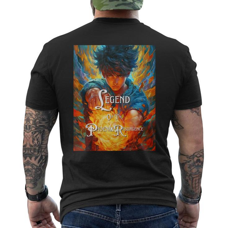 Litrpg Adventure Legend Of The Phoenix Resurgence  Mens Back Print T-shirt