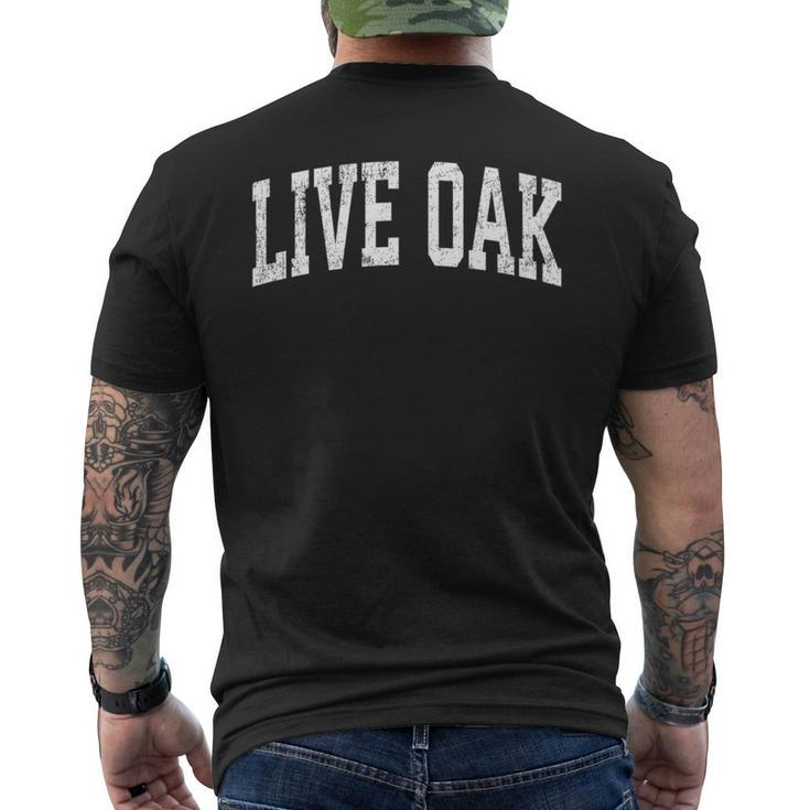 Live Oak Texas Tx Vintage Athletic Sports Men's T-shirt Back Print