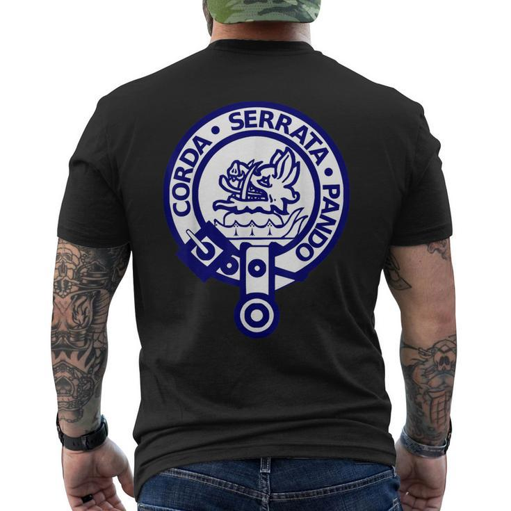 Lockhart Family Clan Name Crest Shield Men's Back Print T-shirt
