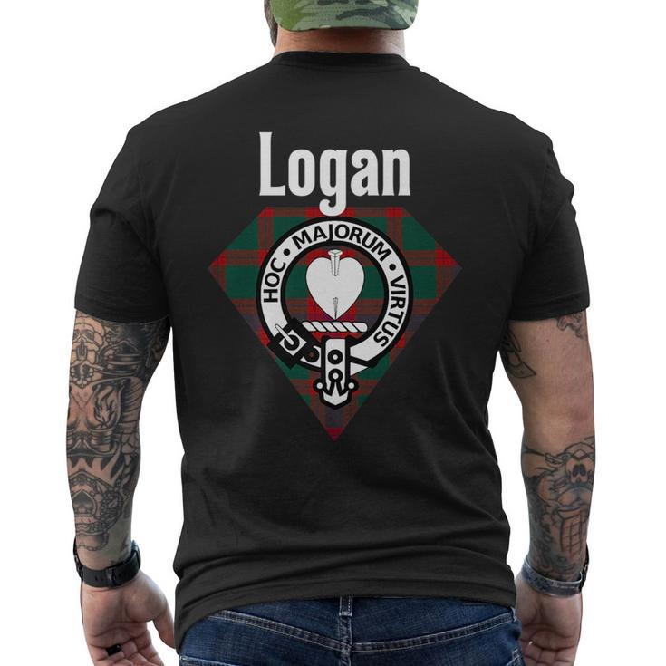 Logan Clan Scottish Name Coat Of Arms Tartan Mens Back Print T-shirt