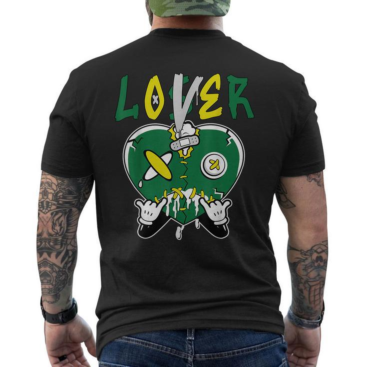 Loser Lover Drip Heart Low Reverse Brazil Matching  Mens Back Print T-shirt