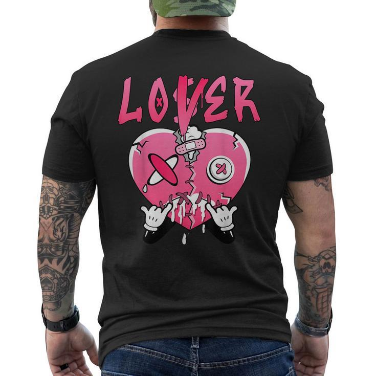 Loser Lover Drip Heart Plus Triple Pink Matching  Mens Back Print T-shirt