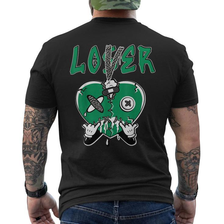 Loser Lover Heart Dripping Pine Green 3S Matching Men's T-shirt Back Print