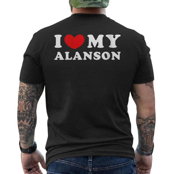 I Love My Alanson I Heart My Alanson Men's T-shirt Back Print