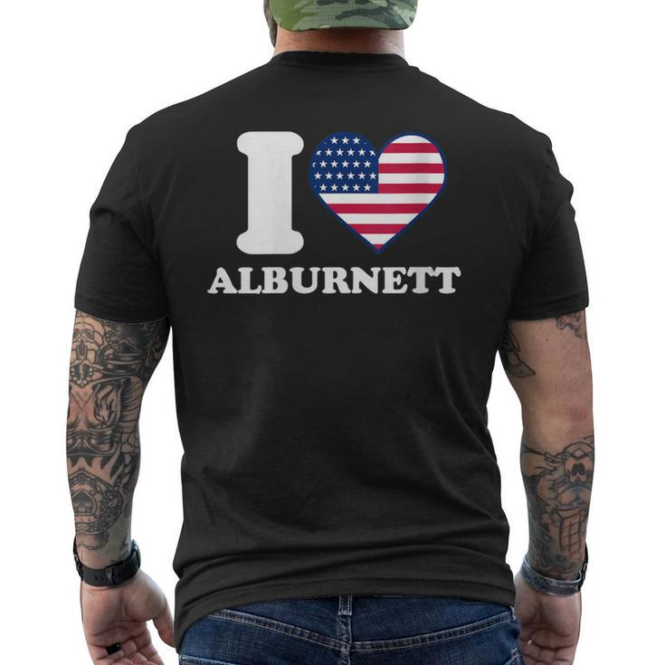 I Love Alburnett I Heart Alburnett Men's T-shirt Back Print