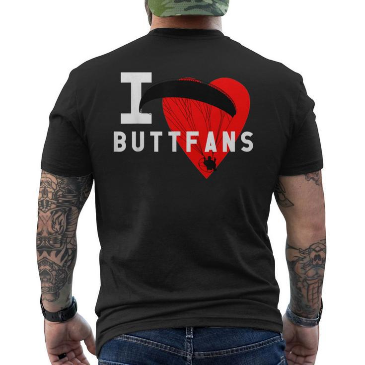 I Love Buttfans Paraglider Ultralight Ppg Ppc Pilot Men's T-shirt Back Print
