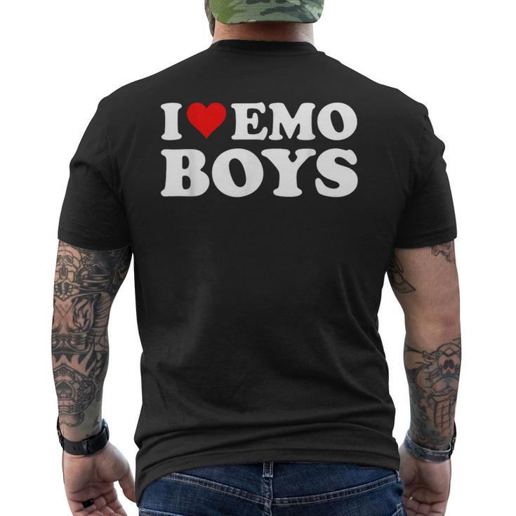 I Love Emo Boys Men's T-shirt Back Print
