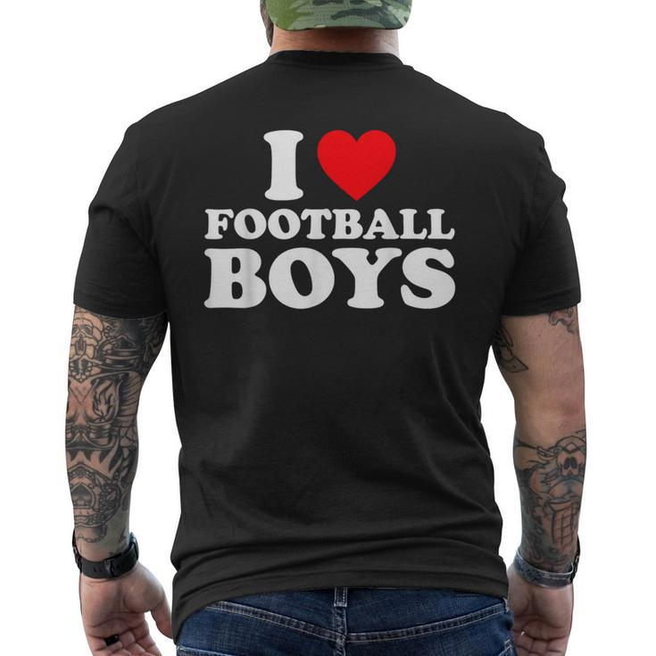 I Love Football Boys I Heart Football Boys Men's T-shirt Back Print