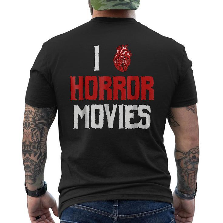 I Love Horror Movies T Movies Men's T-shirt Back Print