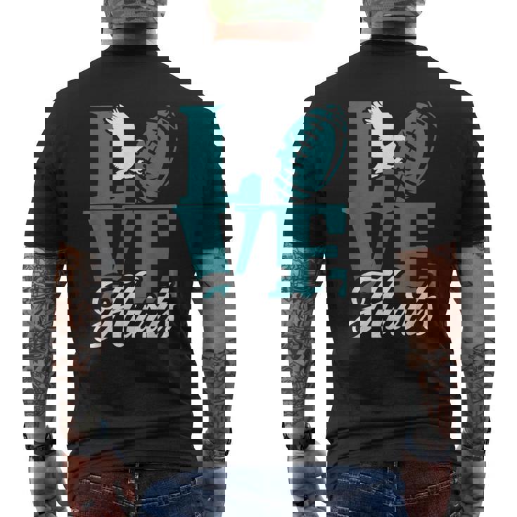 Love Hurts Eagles Retro  Mens Back Print T-shirt