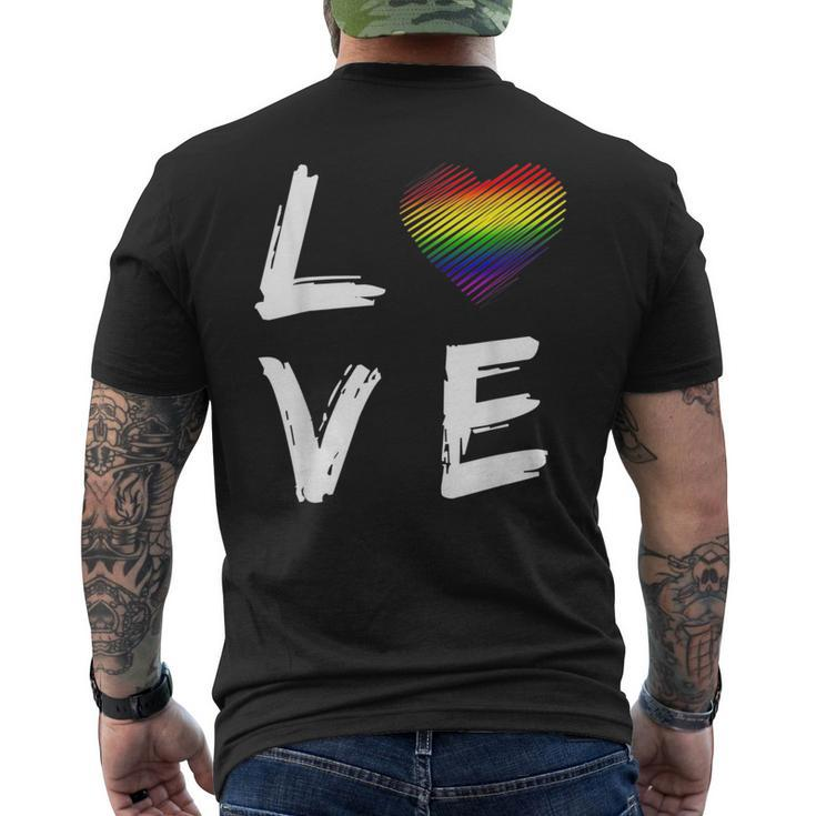 Love Lgbt  Pride Gay Lesbian Gift Mens Back Print T-shirt