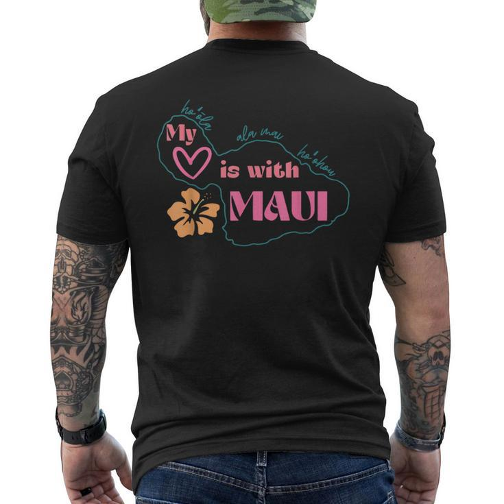 My Love Is With Maui Men's T-shirt Back Print
