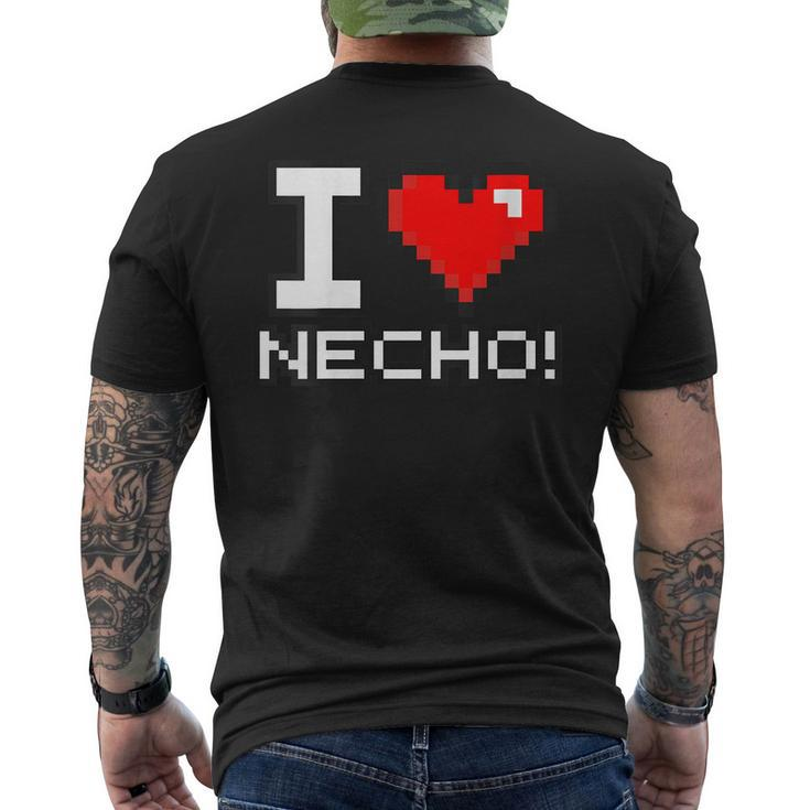 I Love Necho System 8 Bit Heart Sf Insurance Agent Agency Men's T-shirt Back Print