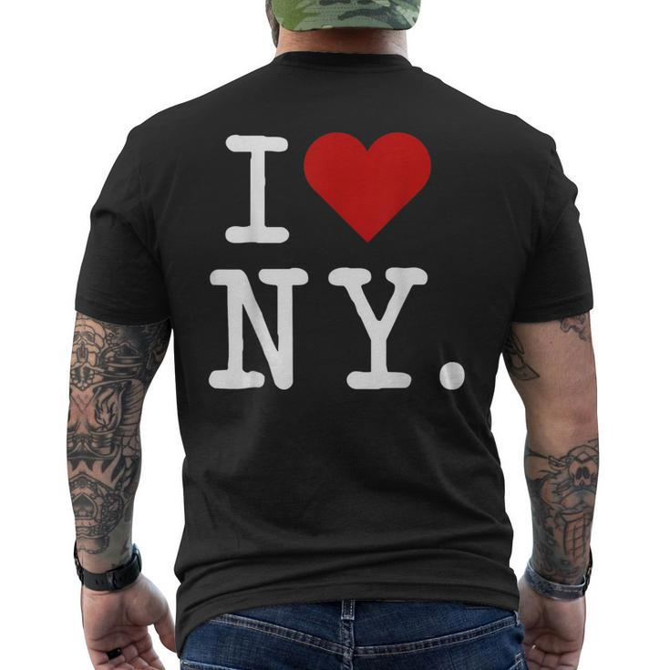 Love New York Heart Love Ny New York Love Nyc Men's T-shirt Back Print