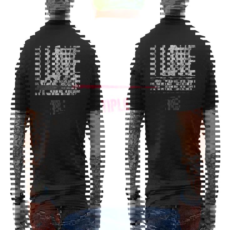 I Love Tiple Musical Instrument Music Musical Men's T-shirt Back Print