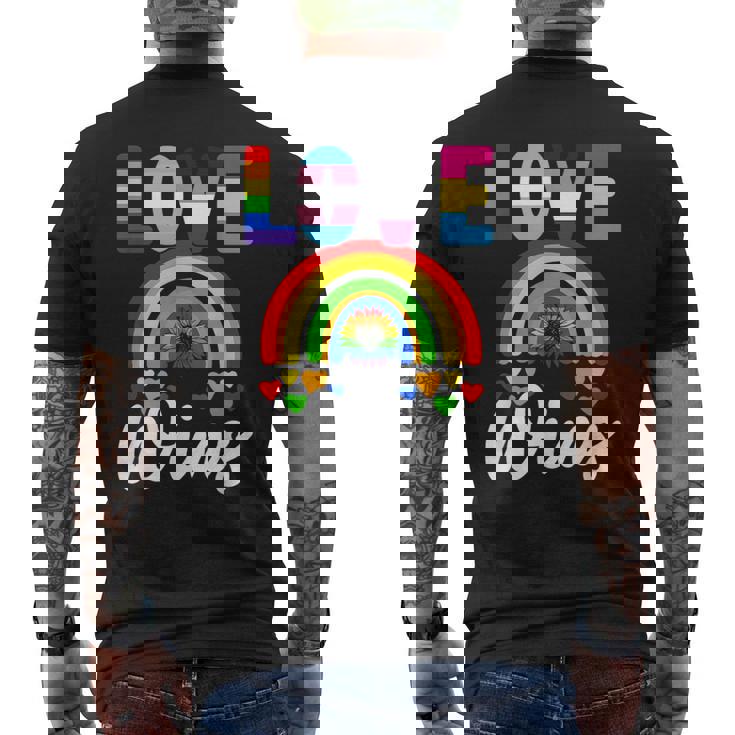 Love Wins Lgbtq Pride & Gay Love Pride Parade Mens Back Print T-shirt