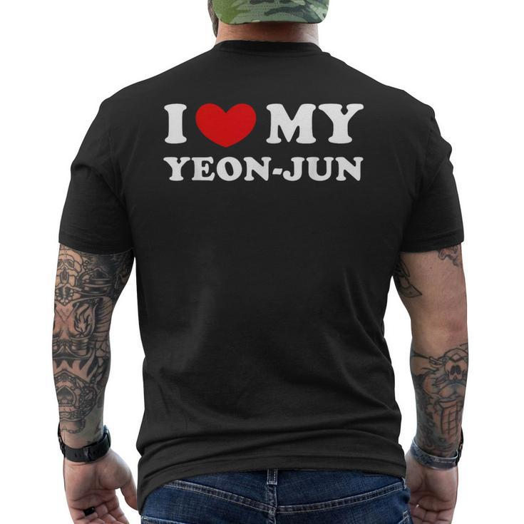 I Love My Yeon-Jun I Heart My Yeon-Jun Men's T-shirt Back Print