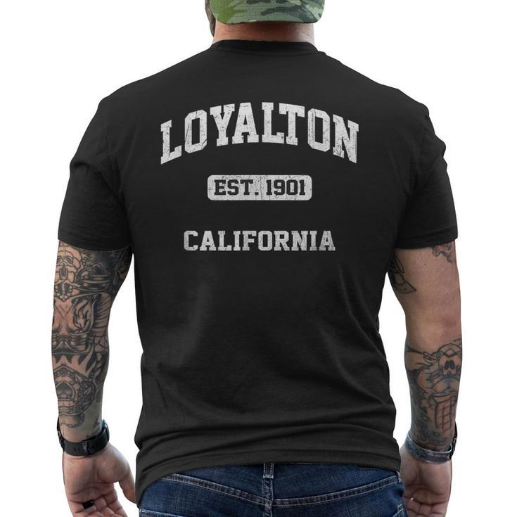 Loyalton California Ca Vintage State Athletic Style Men's T-shirt Back Print